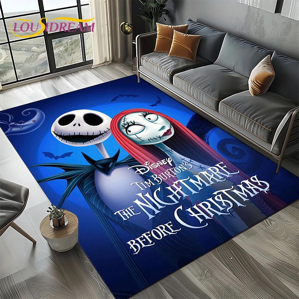 The Nightmare Before Christmas Cartoon Carpet Rug for Bedroom Living Room Home Sofa Decoration,kids Large Decor Floor Mat Gift