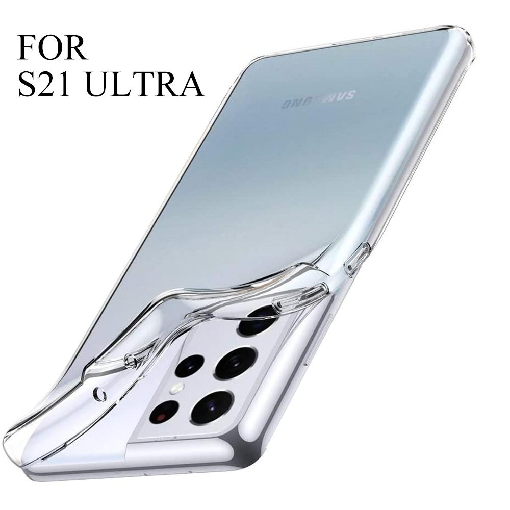 Ultra Thin Clear Silicone Case For Samsung Galaxy S23 S22 S21 S20 Ultra Plus FE Cover for Samsung Note 10 Plus 20 Ultra Funda