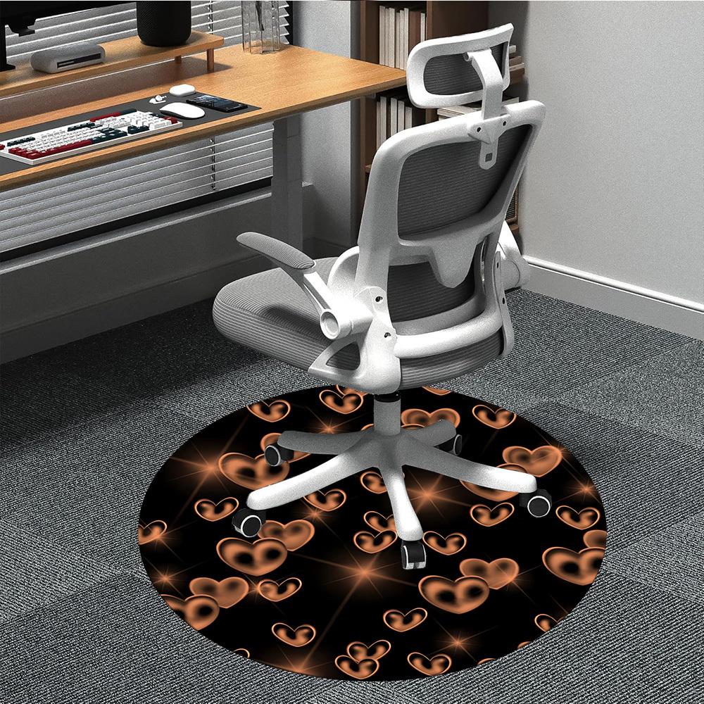 

1pc Heart Sparkle Chair Carpet for Office - Durable, Ideal for Chair Mats, Stylish & Functional Decorative Rug yy260130075 80cm by 80cm