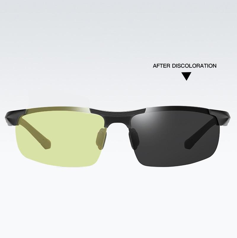 AORON Modedesign Aluminium Magnesium Rahmen Tag Nachtsicht Photochrom Polarisiert Sonnenbrille Sport Fahren Angeln Blendschutzbrille