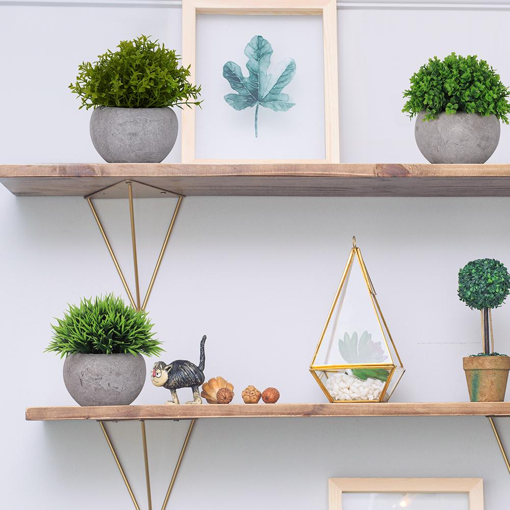 1 Συσκευασία Ρεαλιστικό Πλαστικό Φυτό σε Γλάστρα - Πράσινα Τεχνητά Φυτά για Διακόσμηση Σπιτιού/Γραφείου, Ψεύτικη Πρασινάδα Εσωτερικού/Εξωτερικού Χώρου