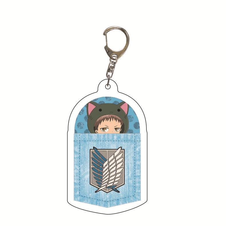 Attack on Titan Key Ring Acrylic Key Ring Custom Logo Print Creative Backpack Accessory Stock Available High Quality