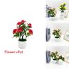 Rose Bouquet Artificial Plant For Home Decor And Wedding Gifts With Realistic Plastic Flowers
