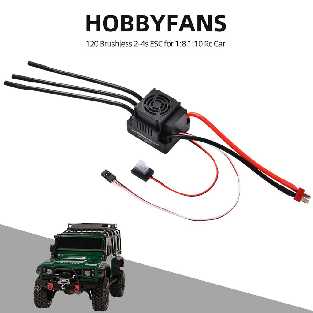 120A Brushless 2-4S ESC with BEC for 1:8 1:10   RC Car Short Truck   Crawler