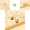 Trendy Alloy Geometric J-shaped Earrings For Women Fashionable And Colorful