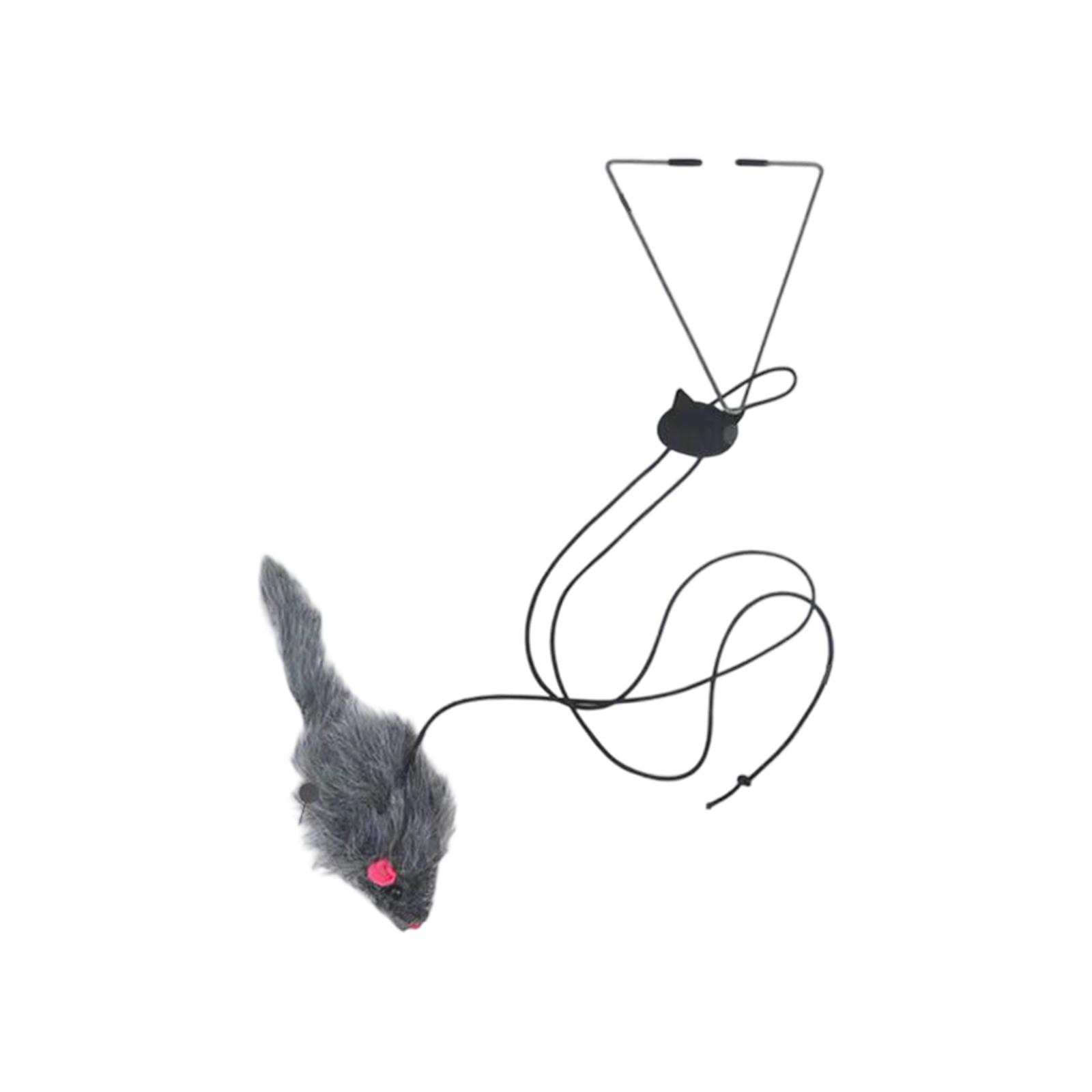 

Door-hanging Small Mouse Cats Teaser Elastic Clip- Door Swing Hanging Bouncing Self-entertainment Toy For Cats To Boredom, Pet Supplies One Size