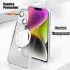 Coque pour iPhone 15 Pro, Antichoc Rigide avec Support Anneau Magnétique Réglable et Protection Caméra - Translucide