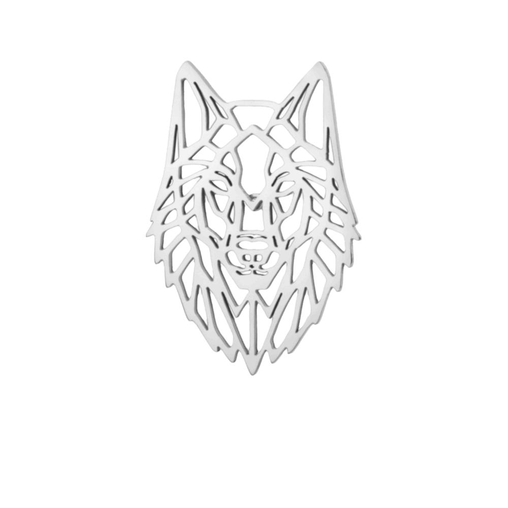 Stainless Steel Suit Collar Badges Lion Vintage Lapel Pins Phoenix Brooches  Decoration