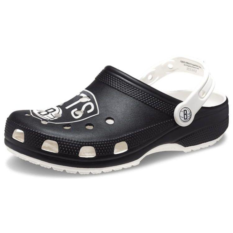 Crocs Zoccolo Classico Nba Brooklyn Nets Bianco Nero Unisex 208651-103