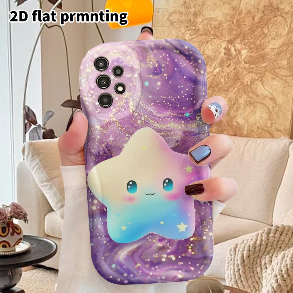 Phone Case: 2D Flat Samsung Galaxy A34 A35 M05 M06 S20 S22 S21 FE Plus 5G Protective Case, Couples Style, Gradient Rainbow, Christmas and Halloween Gi