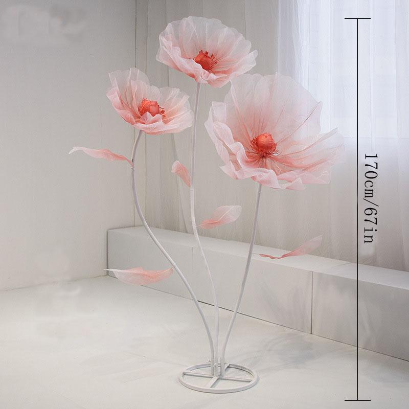 3pcs Wedding Decorations for Reception Giant Flowers for Decoration,Big Artificial Silk Flowers for Party Banquet Background