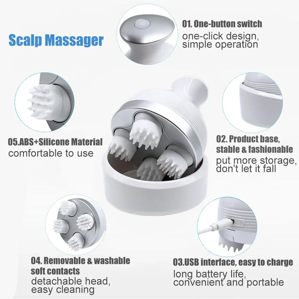 Electric Cat Massager Head Scalp Massage Machine Health Care Relax Body Shoulder Neck Muscle Deep Tissue Knead Vibrating Massage