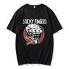 CARESS YOUR SOUL RINGER TEE Rock Band Sticky Fingers STI FI Tshirts Short Sleeve Cotton Male T-shirt Graphic Print T Shirt Mens