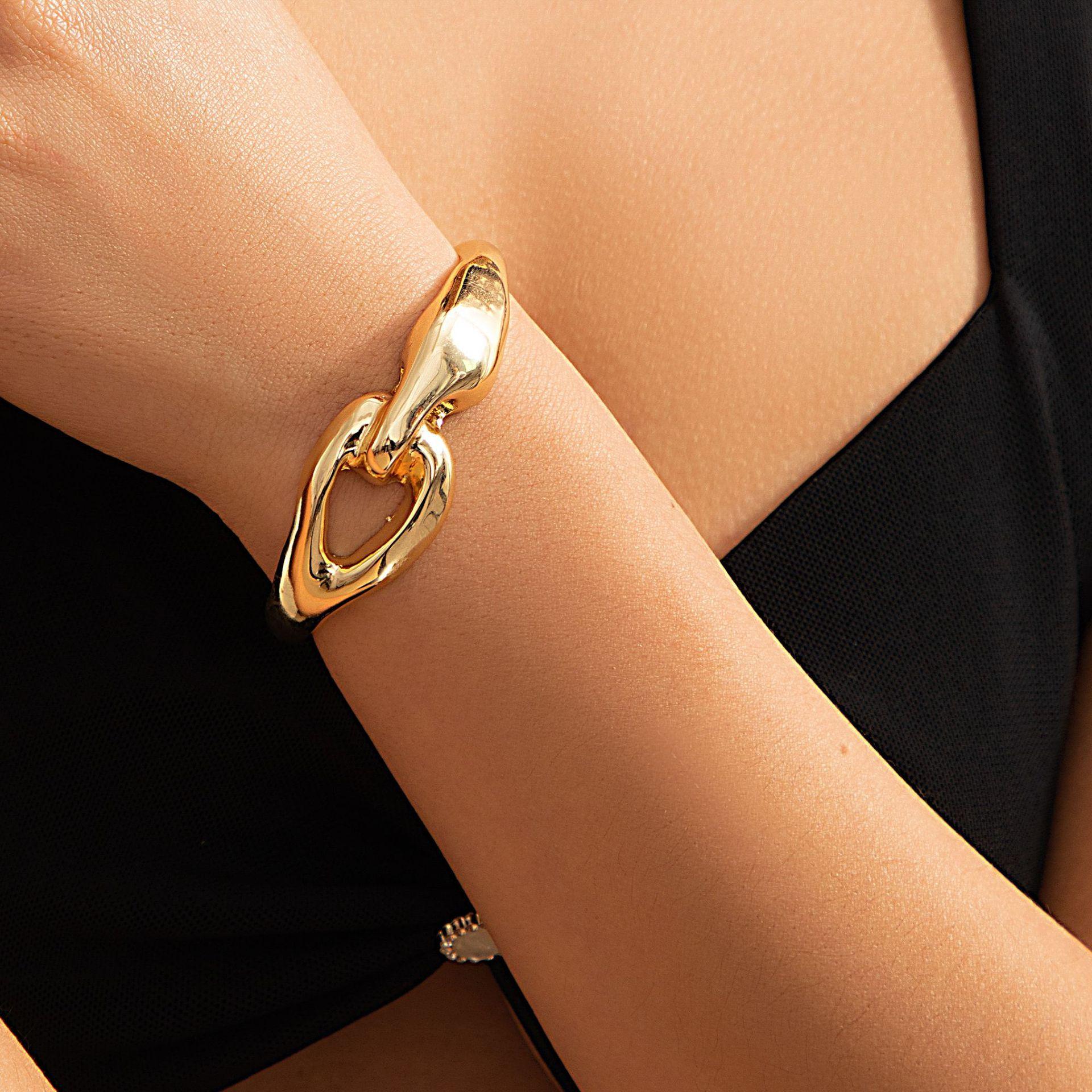 Ошейник с абстрактной металлической пряжкой в стиле панк, женский, геометрическая сладкая прохладная цепочка на ключицы, чокер