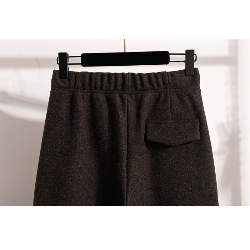 DIMANAF 2025 Autumn Winter Plus Size Pants Women Vintage Lady Thick Long Pants Loose Casual Oversized