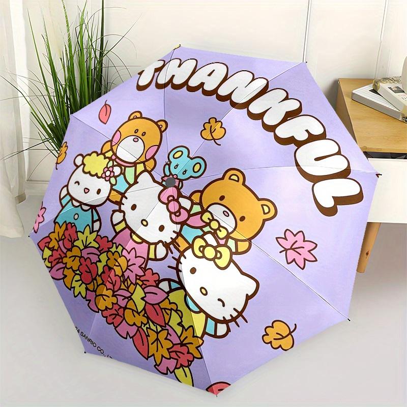 

1pc Hello Kitty Autumn Collection Umbrella with Plastic Handle,Suitable for All Seasons Home Travel Outdoor UmbrellaSanlio415