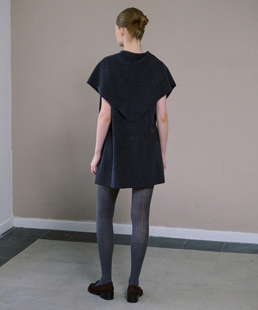 Awi Wool Knit Dress_Charcoal