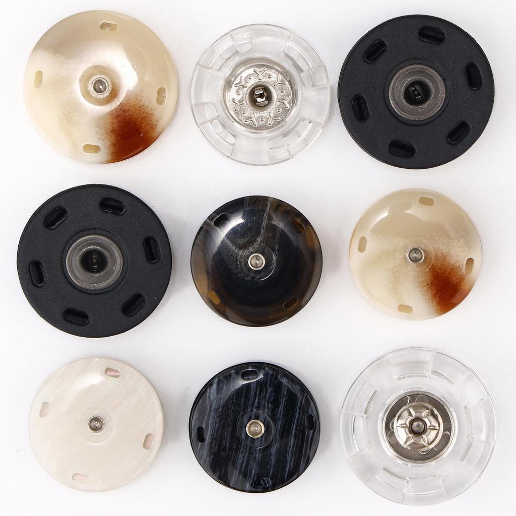 Coat Resin Snap Buttons for Knitwear, Jackets, and Cashmere Sweaters - Invisible Mother-Son Buckle Press Stud Pattern