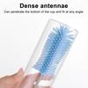Silicone Bottle Brush with Stainless Steel Long Handle Press-Rotating Design Soft