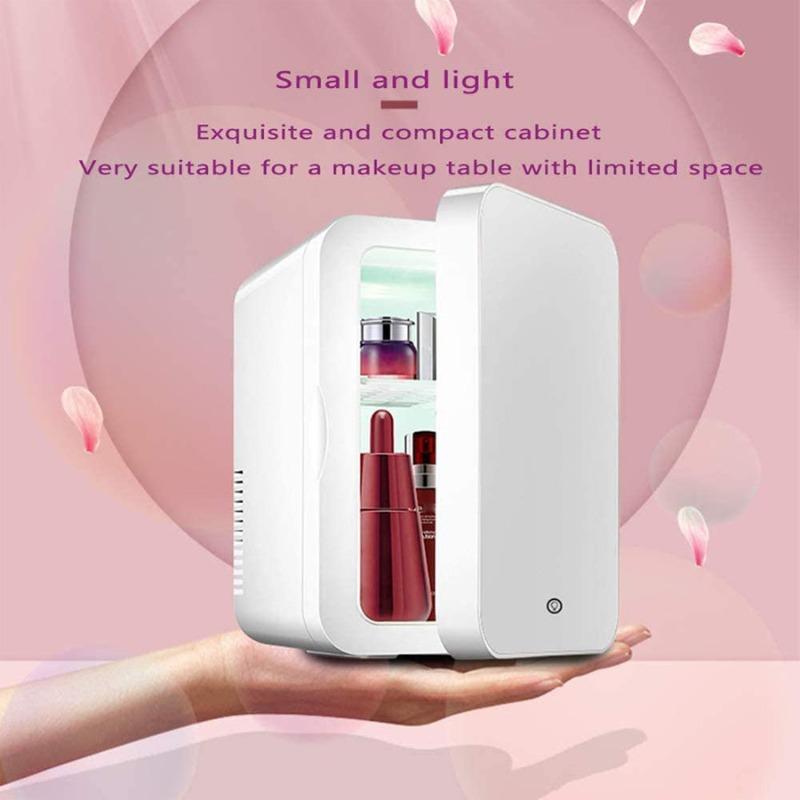 Mini Cosmetics Kjøleskap 4L LED Cosmetic Mirror Mute