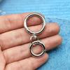 2Sets Round Spring Snap Carabiner Clip O Rings Swivel Trigger Hook Metal Clasps Keychain For Handbag Lanyards Diy Crafts