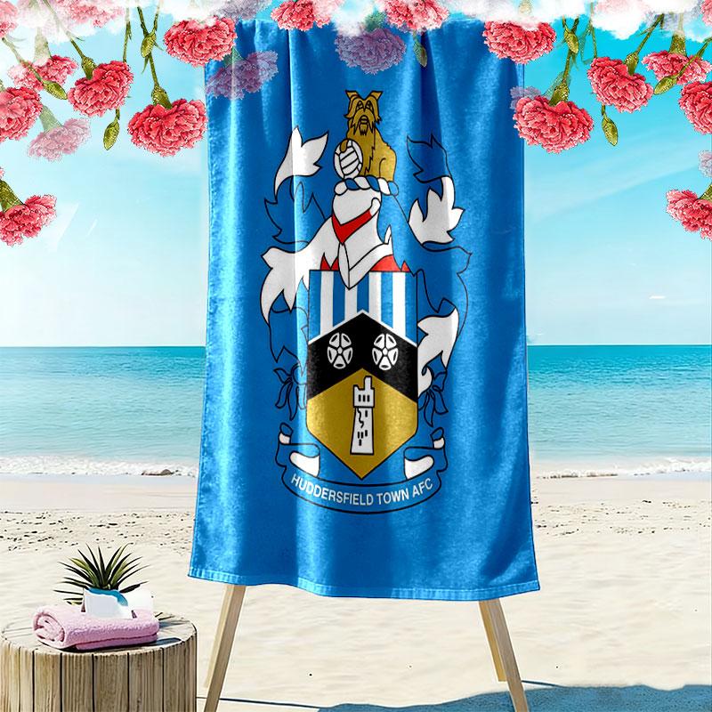 Huddersfield Logo Strandtuch, Großes Weiches Schnelltrocknendes Handtuch für Strand Camping Schwimmen