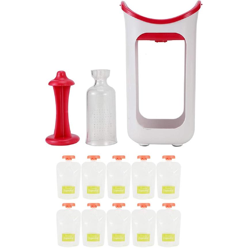 

Станция для выдавливания, станция для наполнения пакетиков полутвердой пищей для домашних младенцев и малышей, портативный инструмент для выдавливания пюре, состоящий из пакета-подпакета