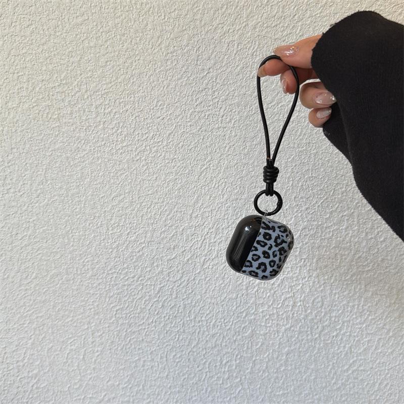 Hanfeng Ins Blue Leopard Print AirPods 1 Generation Earphone Case for AirpodsPro 1st Generation Bluetooth Headset