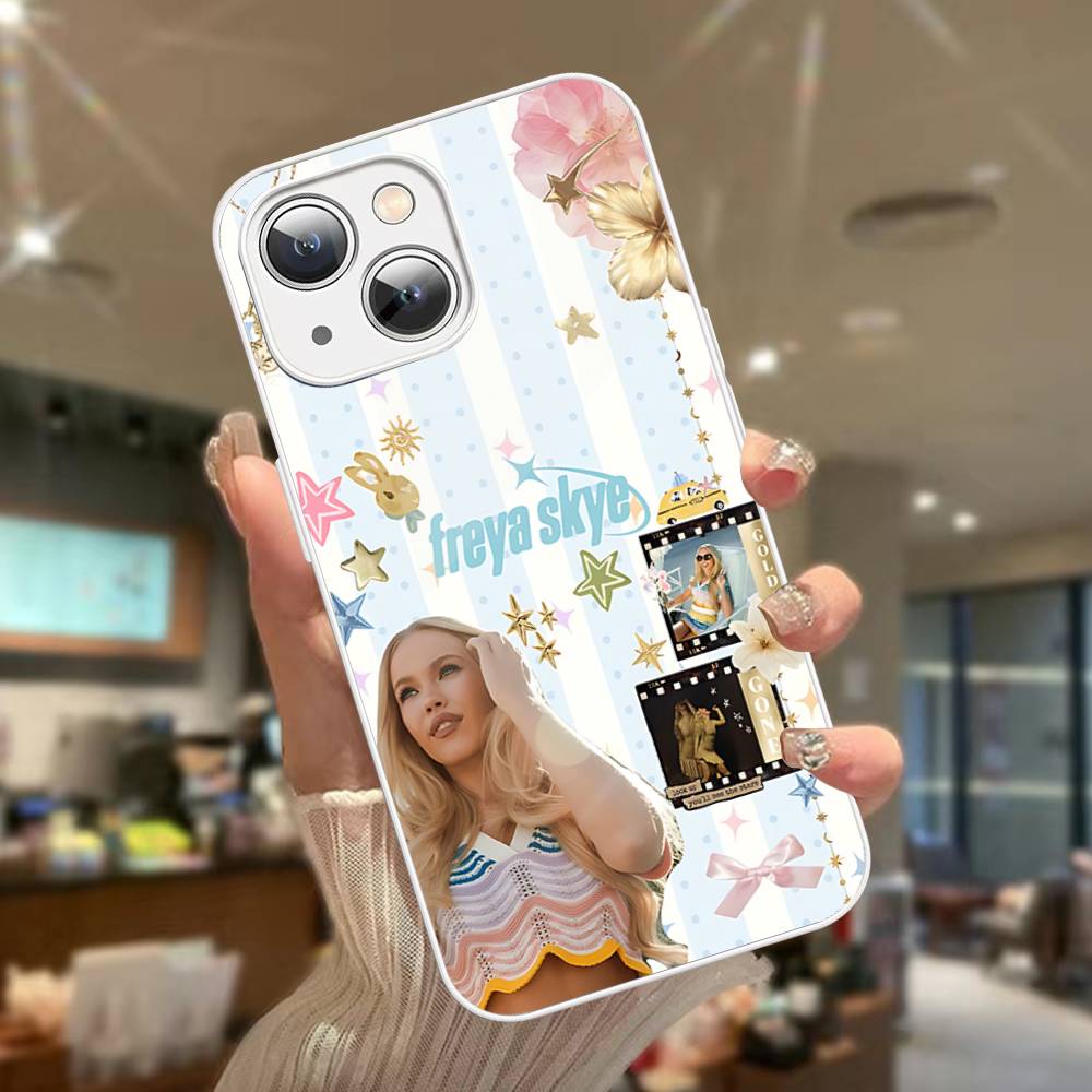 Singer F-Freya Skye Gehärtetes Glas Für Iphone 14 13 12 11 Pro Mini XS MAX 14Plus X XS XR Hülle