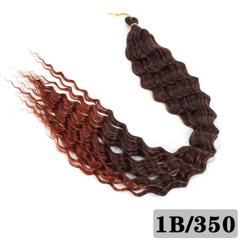 30Inch Syntheitc Pre Stretched Long Deep Wave Curly Braiding Hair Extensions Ocean Wave Crochet Hair for Women