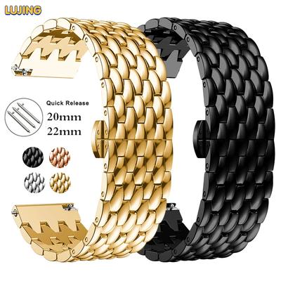 20 22mm Stainless Steel Band For Huawei Watch 4 Pro GT2/2e3Pro 46mm For Samsung Galaxy Watch4 40 44mm 5 45mm Gear S3 Metal Strap Galaxy Watch 6 47band