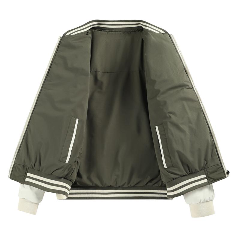Men's Solid Color Fashionable Casual Padded Cotton Jacket Thick Warm Outerwear for Autumn Winter Foreign Trade