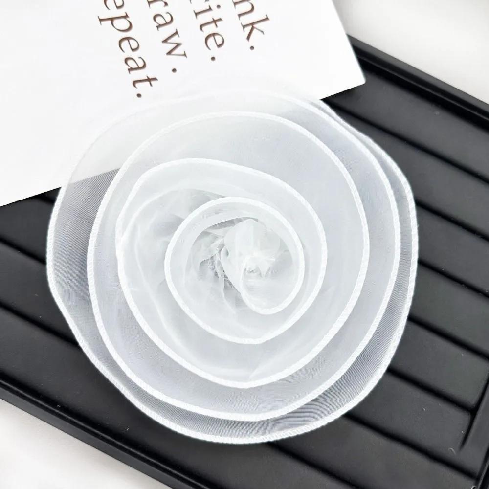 Multi-layer Organza Large Flower Patch Chest Flower Handmade Clothing Patch Brooch Accessories 3D Clothes Appliques Sewing