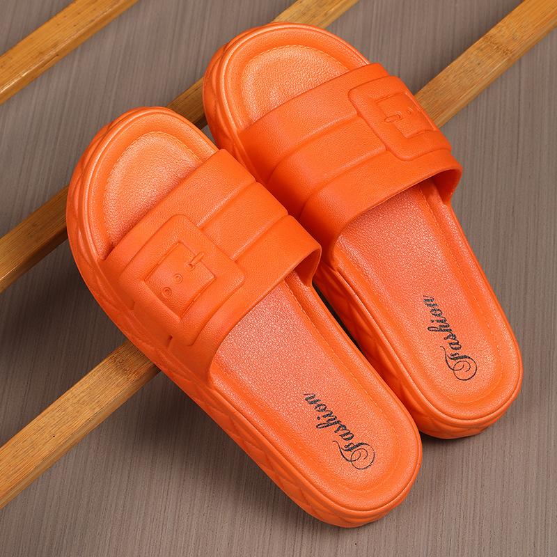 

Домашние тапочки женские повседневные плоские удобные однословные тапочки для улицы интернет-знаменитости на платформе пляжные туфли 40 оранжевый