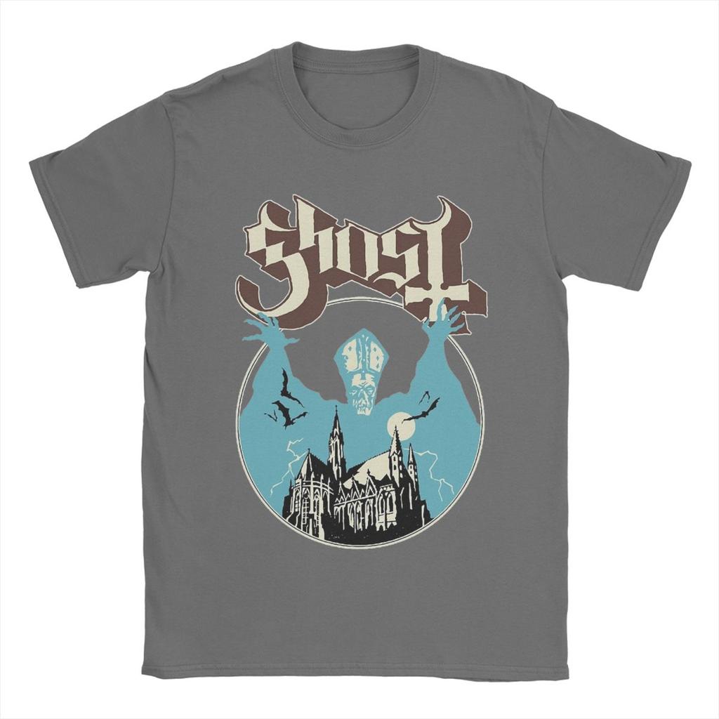 Humorous Ghost Band T-Shirt for Men O Neck 100% Cotton T Shirts Short Sleeve Tee Shirt Gift Idea Tops