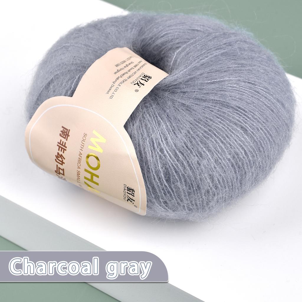 25g/Roll Soft Wool Knitting Cashmere Long Thin Yarn Roll Mohair Yarn DIY Hand Crochet Soft Mohair Cashmere Wool Knitting Yarn