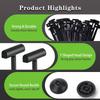 Upgraded Nylon Universal Cable Tie Buckles, Heavy Nylon Zip Ties Holders Plastic Cable Ties Tool Fasteners Car Body 50/100Pcs
