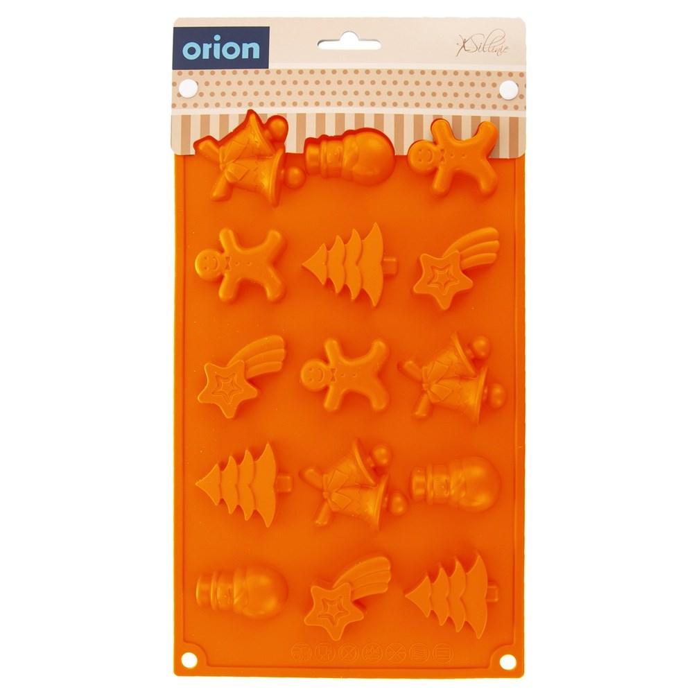 Silicone Baking Mold for Mini Cookies Brown Christmas MIX SILLINIE ORION 151754