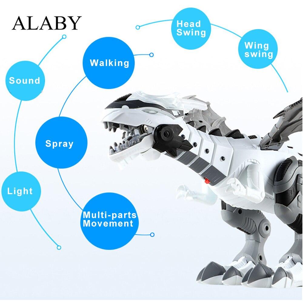 Intelligent Dinosaur Model Alaby Electric Mechanical Spray Dinosaur Electric Toy Children Hobby Toys Cartoon Electronic Walking