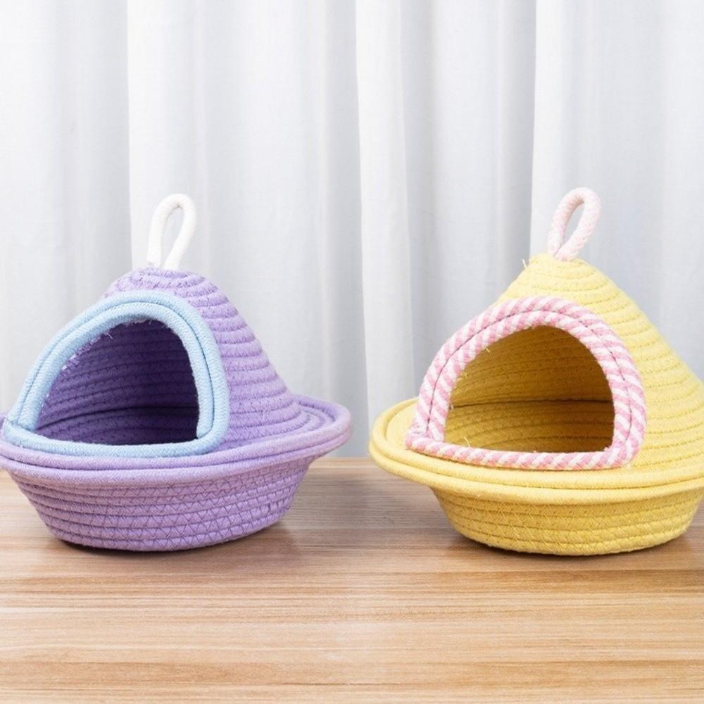 Windproof Bird Cage Nest Handmade Weave Parrot Bed House Bird Hanging Bed Bird Cage