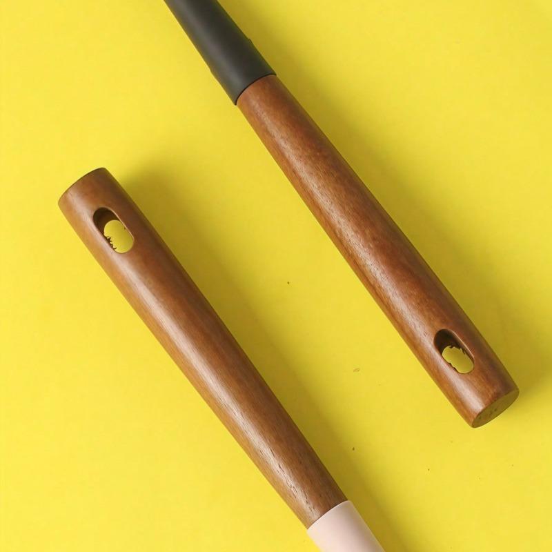 Silicone Spatula with Wooden Handle Durable Non-Stick Pan Specialized Cooking Utensil Heat-Resistant Household Kitchen Tool