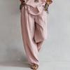 Yousheng Two Piece Matching Lounge Sets for Women Casual Off Shoulder Long Sleeve Top And Wide-Leg Pants Summer Boho Outfits