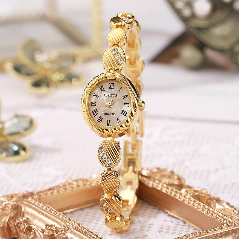 

Luxury Ladies Watches Crystal Bracelets High-End Brand Women Wristwatch Elegant Gold Silver Watches Girlfriend Lady Montre Femme