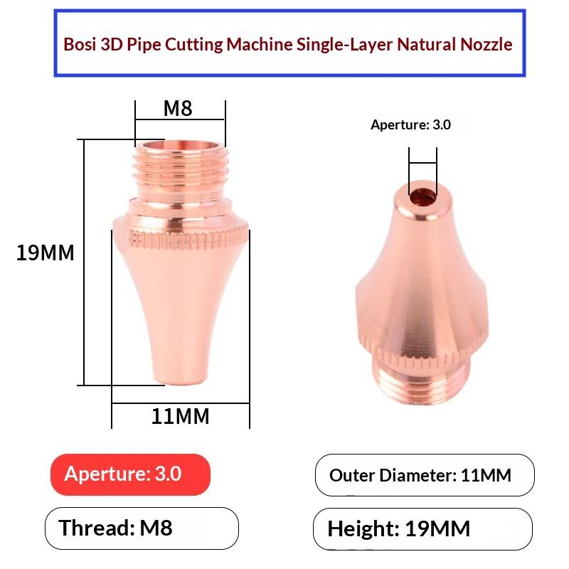 BOCI D11 H19 M8 Laser Cutting Nozzle 1.0-5.0mm Double Single Layer Reliable Part for Fast Sheet Cutting
