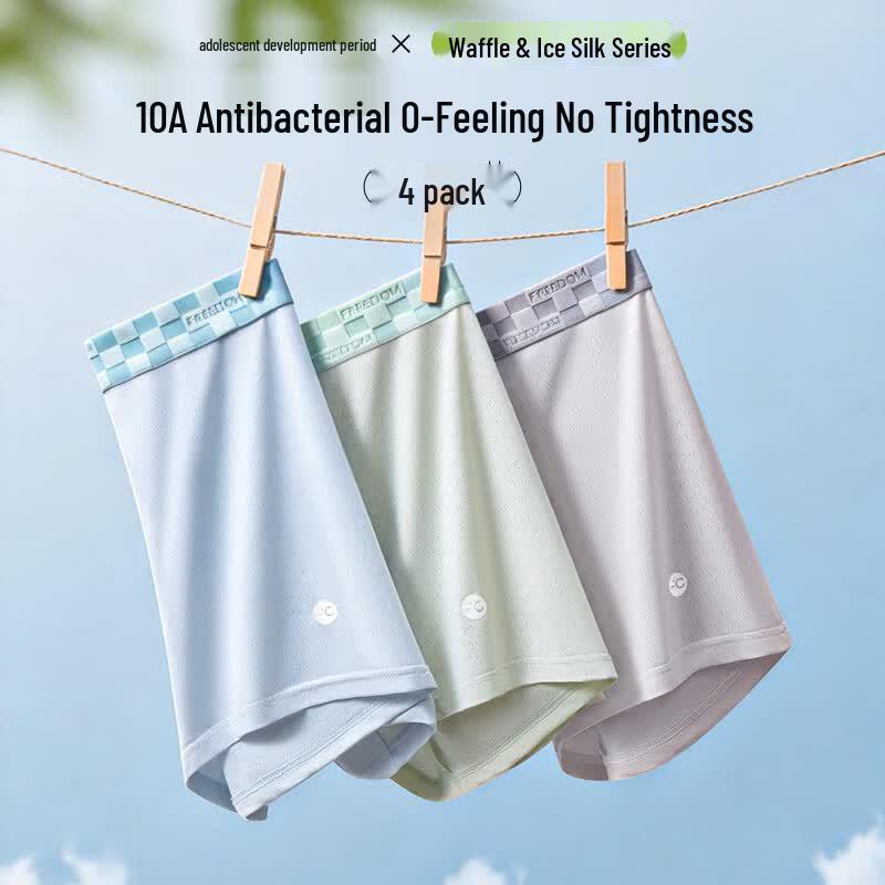 Nanjiren Boys' 4-Pack Ice Silk Mesh Underwear
