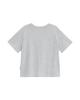 THEMUSEUMVISITOR Multi Flower Patch T-Shirt (White Melange)