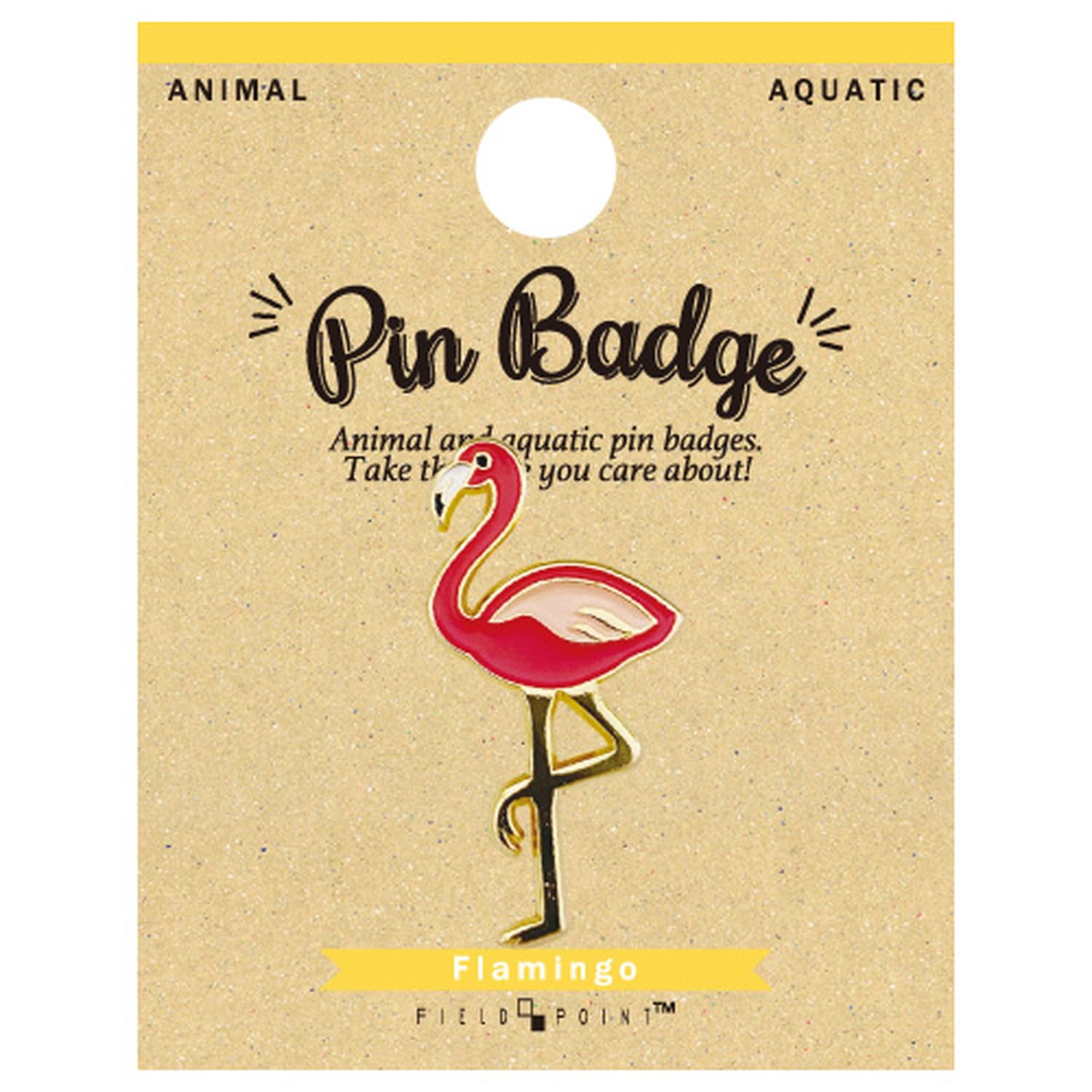 World Shoji Animal Pin Badge Flamingo 109264
