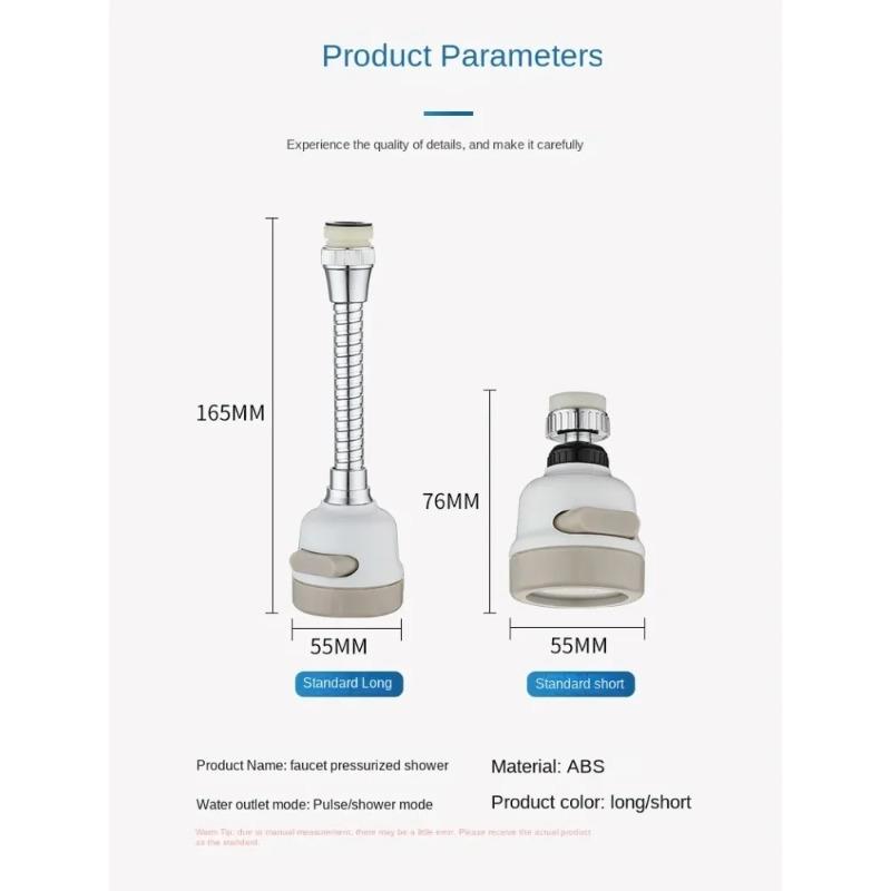 Küchenarmaturkopf Wasserfilterkopf Wassersparer Spritzschutz Drehbarer Wasserhahn Wasserhähne Dusche Wasserspritzer Trinken