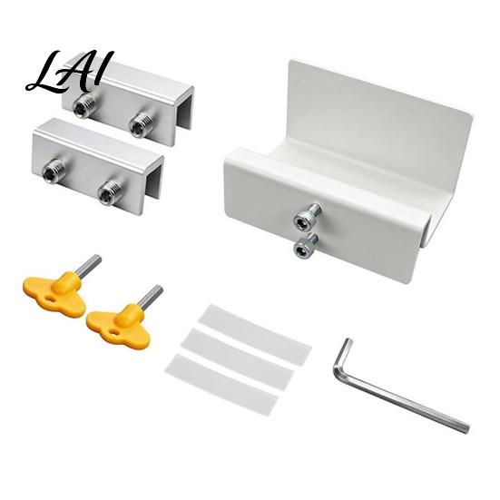 Rental Window Security 1 Set AC Bracket with Sliding Locks Air Conditioner Support Bracket No Drill Lock Heavy Duty Metal Locks for Windows