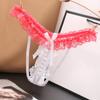Ladies Babydoll Briefs String Pearl Massage Panties Lace Thong Sexy Women's Thong Bow Cute Home Underwear
